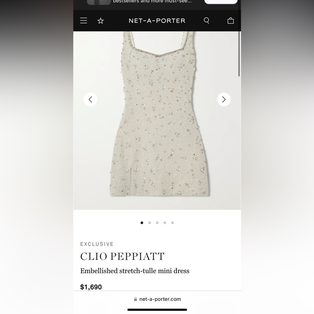 CLIO PEPPIATT
Embellished stretch-tulle mini dress